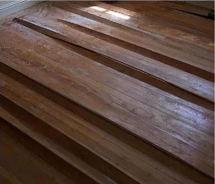 Warping hardwood flooring