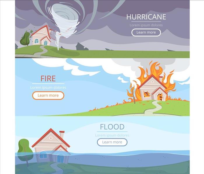 flood, hurricane, fire picture
